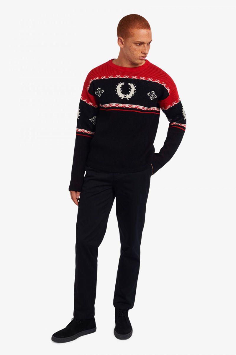 Black Fred Perry K2800 Men's Knitwear | PH 1301GSOL